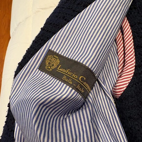 💙🩷BROOKS BROTHERS WOVEN COTTON TWEED BOUCLE SHEATH DRESS & JACKET IN NAVY BLUE! - Picture 8 of 11